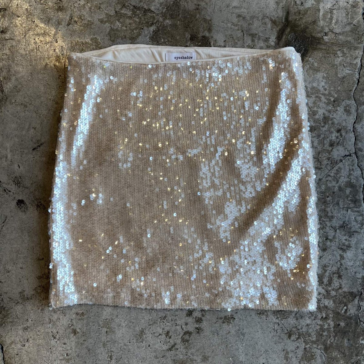 画像1: ALL OVER SEQUINS EMBROIDERY MINI DESIGN SKIRT / W26~W29(S) (1)