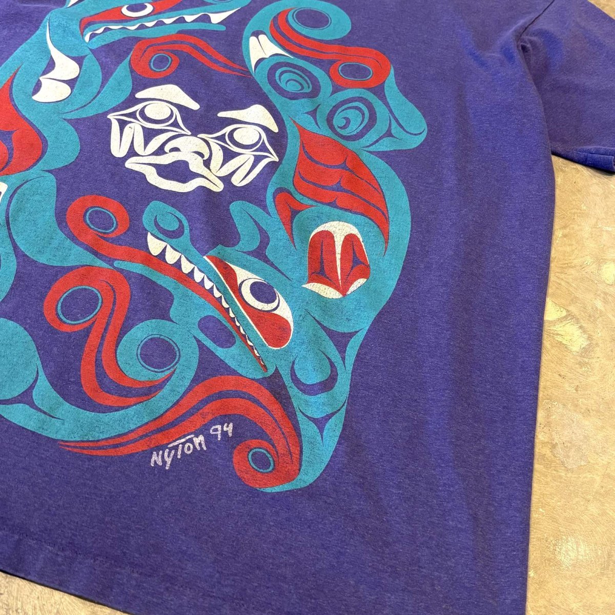 画像6: 90's FRONT ART GRAPHIC PRINTED S/S TEE / Mens L (6)