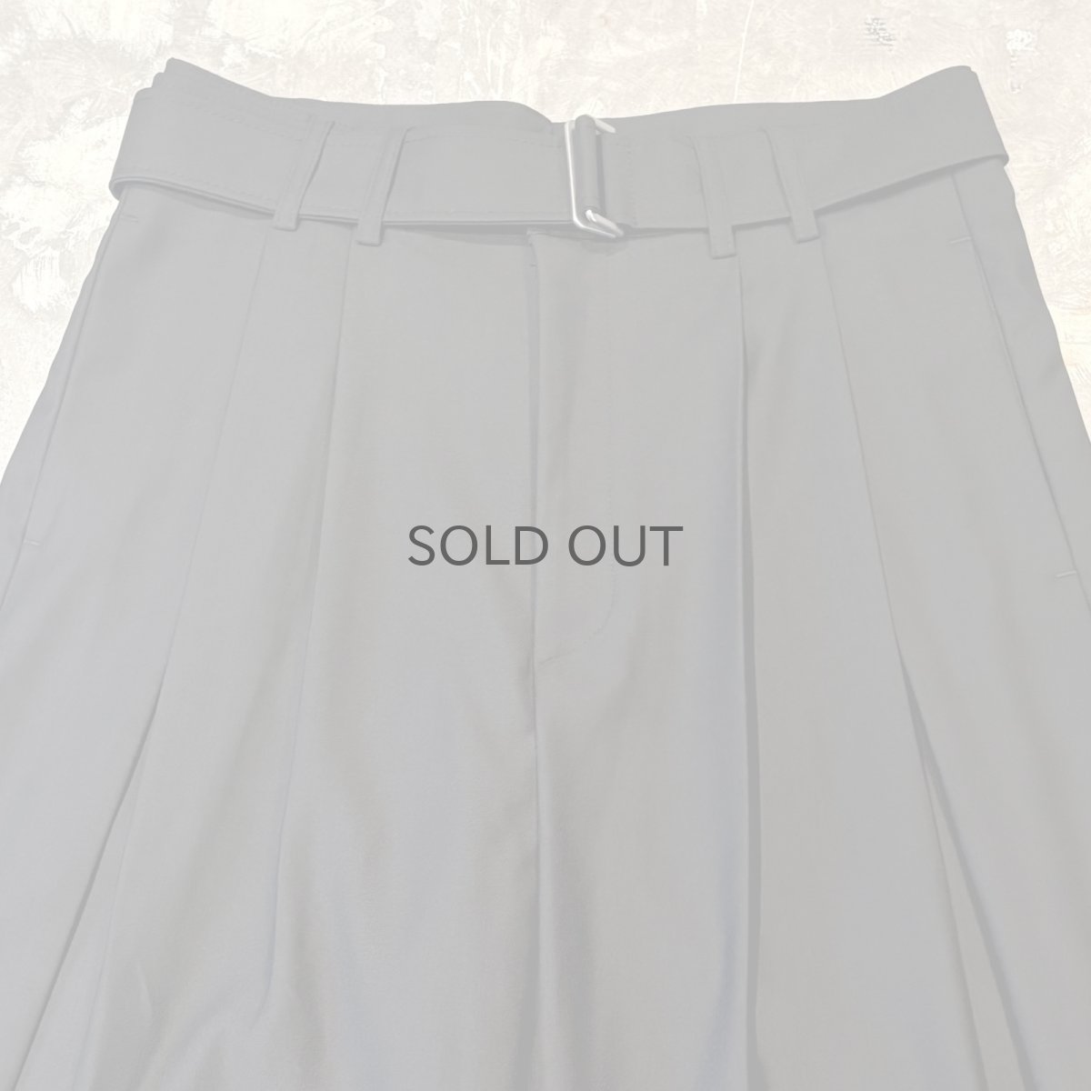 画像10: 【WONDERGROUND】WIDE SILHOUETTE BELTED SLACKS / BLACK / OS (10)