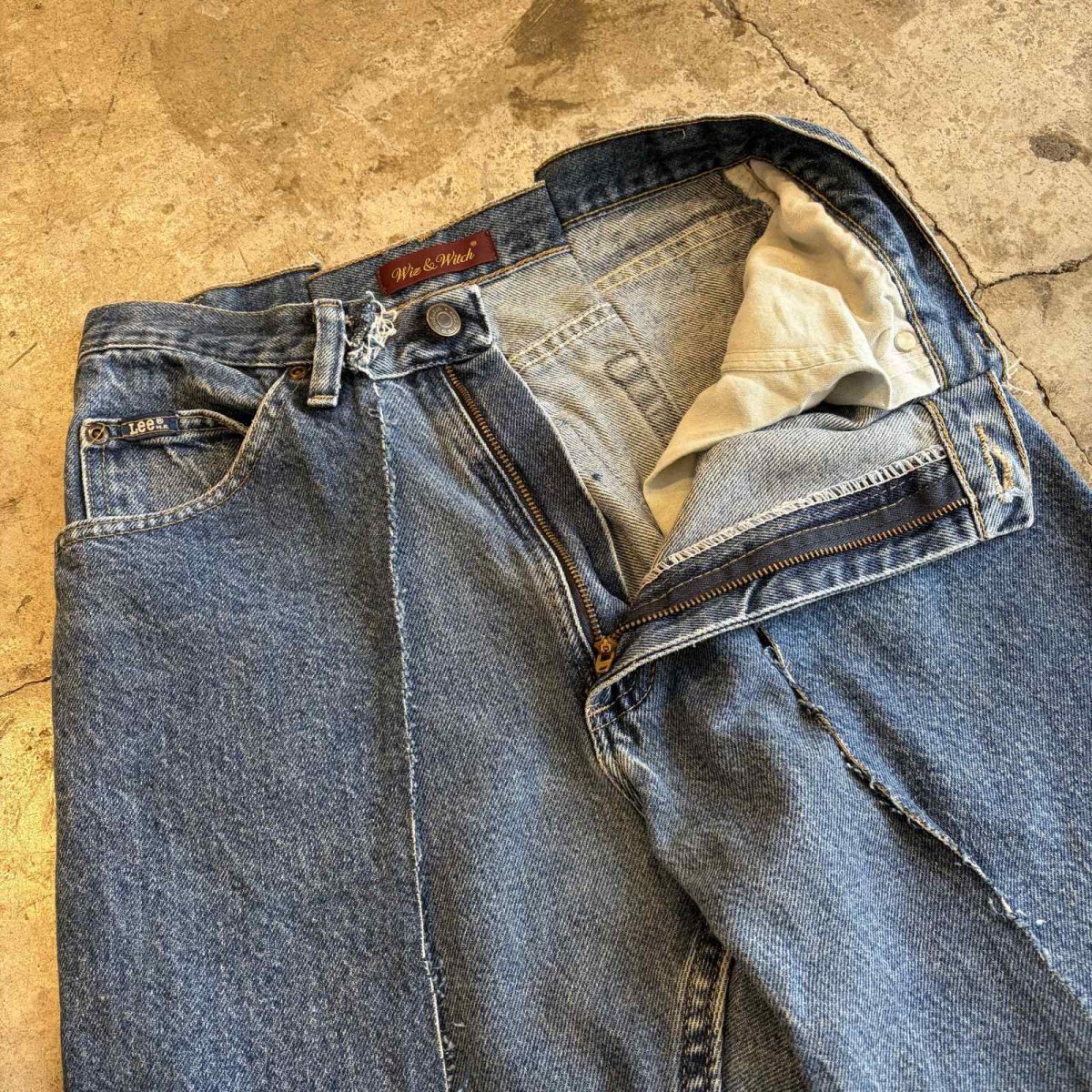 画像7: 【Wiz&Witch】"UNITED" TWINS WIDE DENIM PANTS / W29 (7)