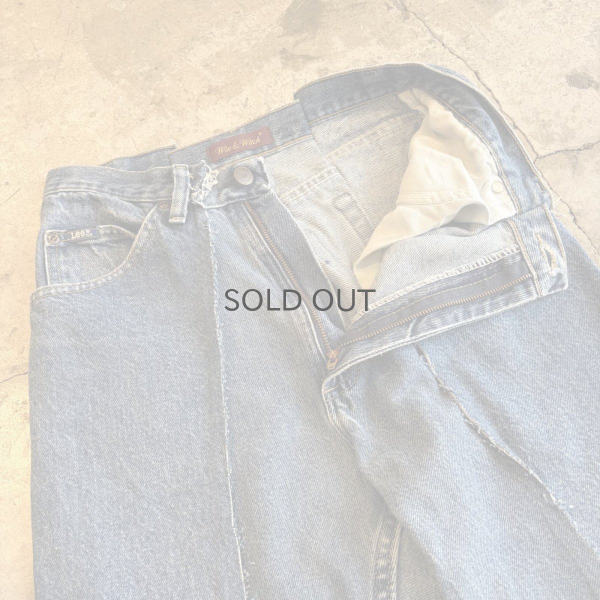 画像7: 【Wiz&Witch】"UNITED" TWINS WIDE DENIM PANTS / W29 (7)