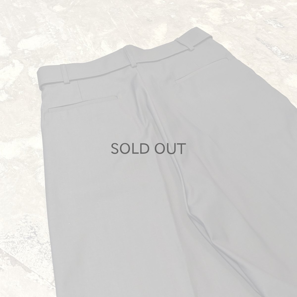 画像9: 【WONDERGROUND】WIDE SILHOUETTE BELTED SLACKS / GRAY / OS (9)