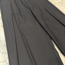 画像5: 【WONDERGROUND】WIDE SILHOUETTE BELTED SLACKS / GRAY / OS (5)
