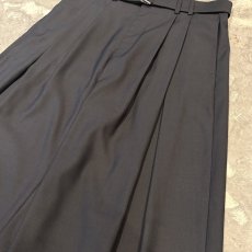 画像4: 【WONDERGROUND】WIDE SILHOUETTE BELTED SLACKS / GRAY / OS (4)