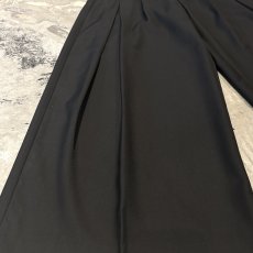 画像7: 【WONDERGROUND】WIDE SILHOUETTE BELTED SLACKS / BLACK / OS (7)