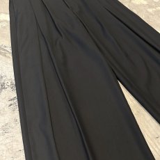画像5: 【WONDERGROUND】WIDE SILHOUETTE BELTED SLACKS / BLACK / OS (5)