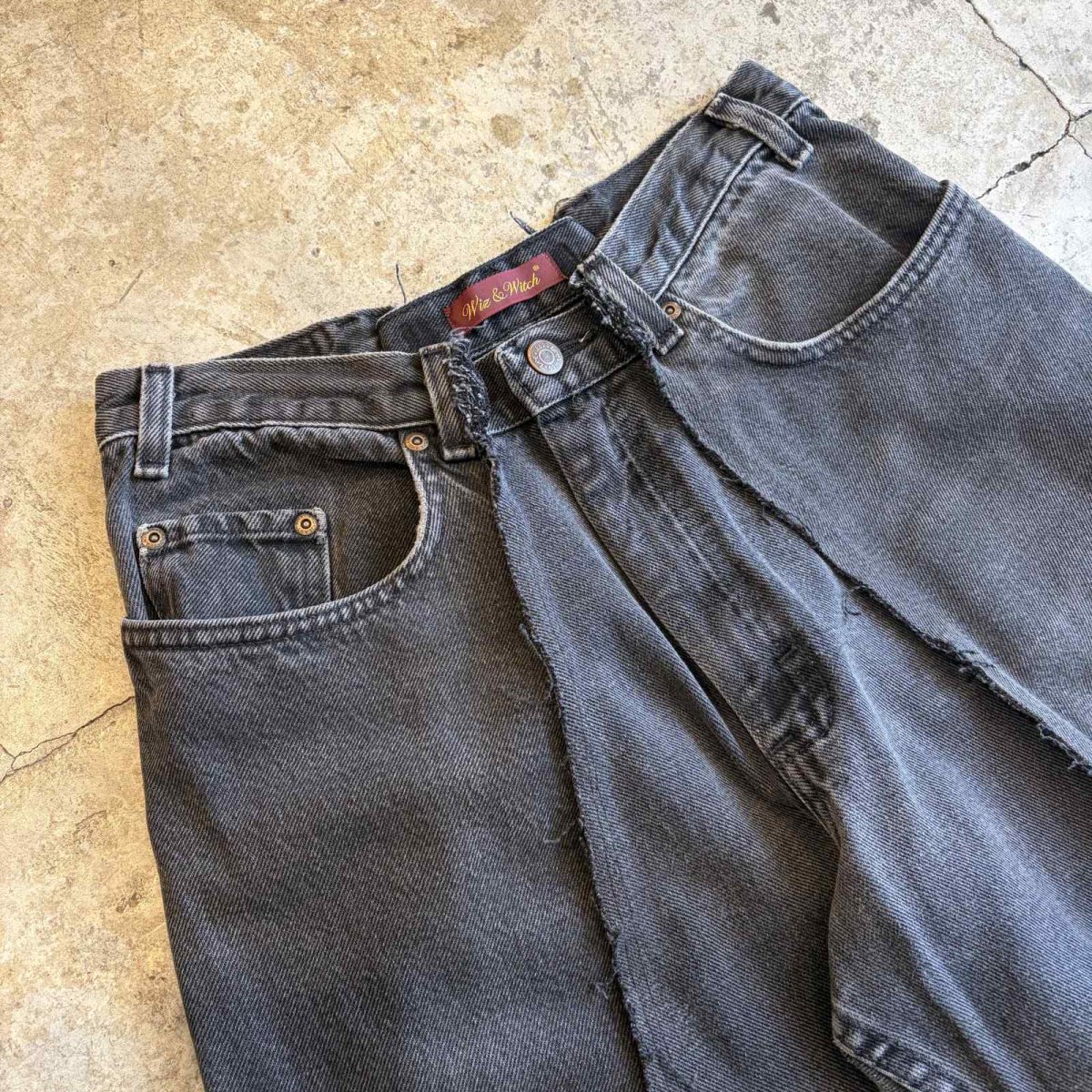 画像3: 【Wiz&Witch】 "TWINS" WIDE DENIM PANTS / W30 (3)