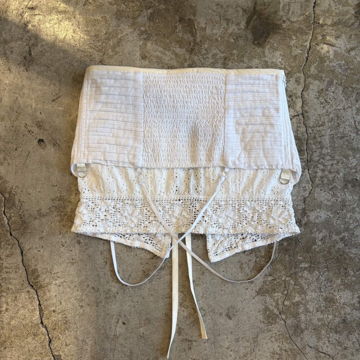 画像2: 【Wiz&Witch】"WANDERER" LACE MIX WRAP SKIRT / FREE (2)