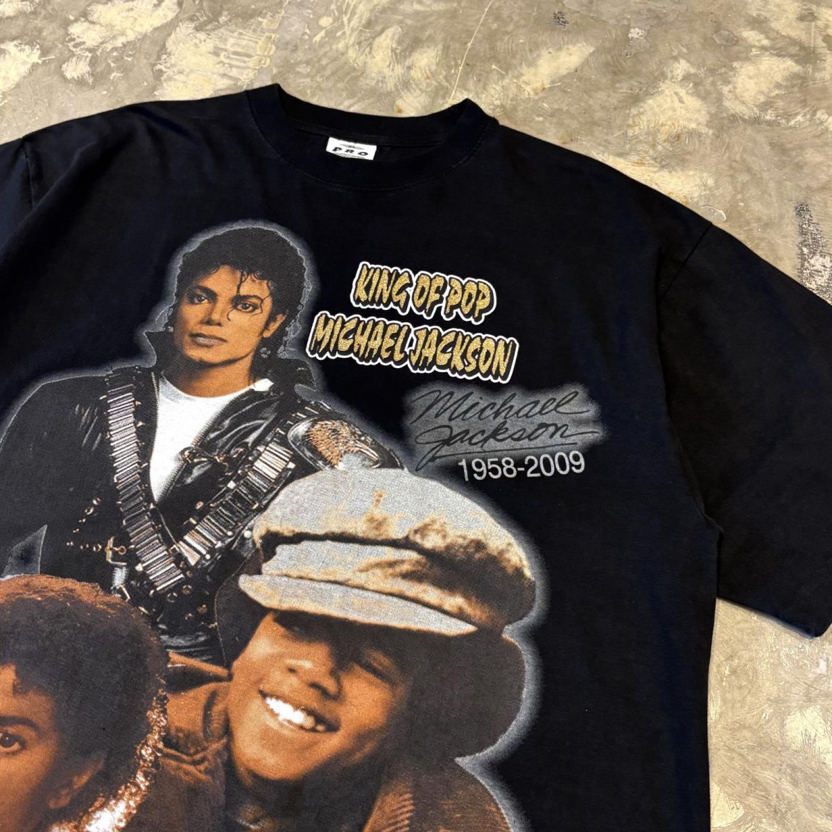 画像4: "MICHAEL JACKSON" FRONT PRINTED S/S TEE / Mens XL (4)