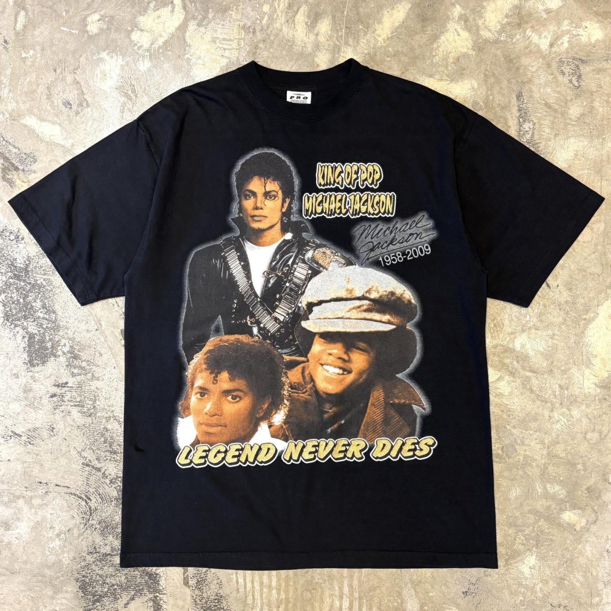 画像1: "MICHAEL JACKSON" FRONT PRINTED S/S TEE / Mens XL (1)