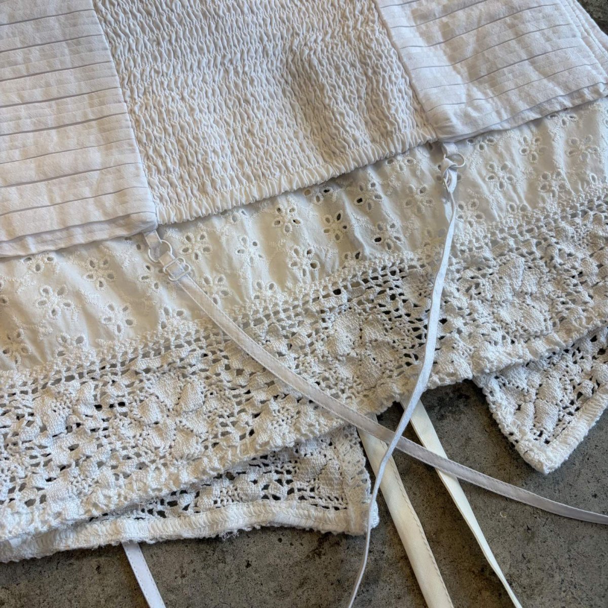 画像6: 【Wiz&Witch】"WANDERER" LACE MIX WRAP SKIRT / FREE (6)