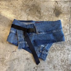 画像1: 【Wiz&Witch】"WEIRD" PATCHWORK DENIM WRAP CORSET / OS (1)