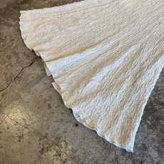画像5: IVORY COLOR EMBOSS PATTERN DESIGN MERMAID LONG SKIRT / W25~W29 (5)