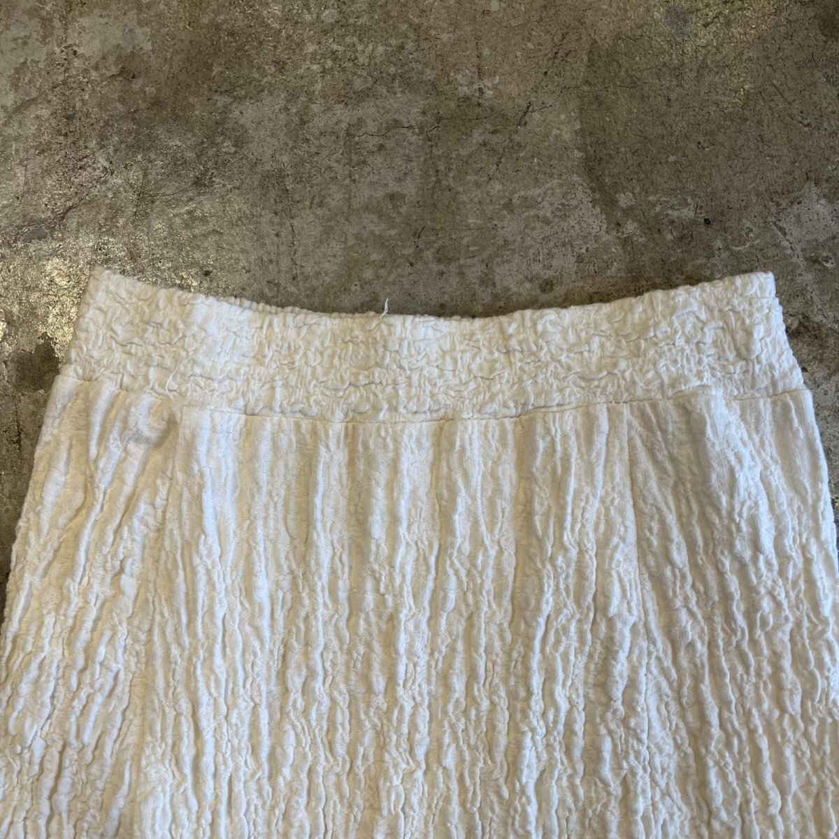 画像7: IVORY COLOR EMBOSS PATTERN DESIGN MERMAID LONG SKIRT / W25~W29 (7)