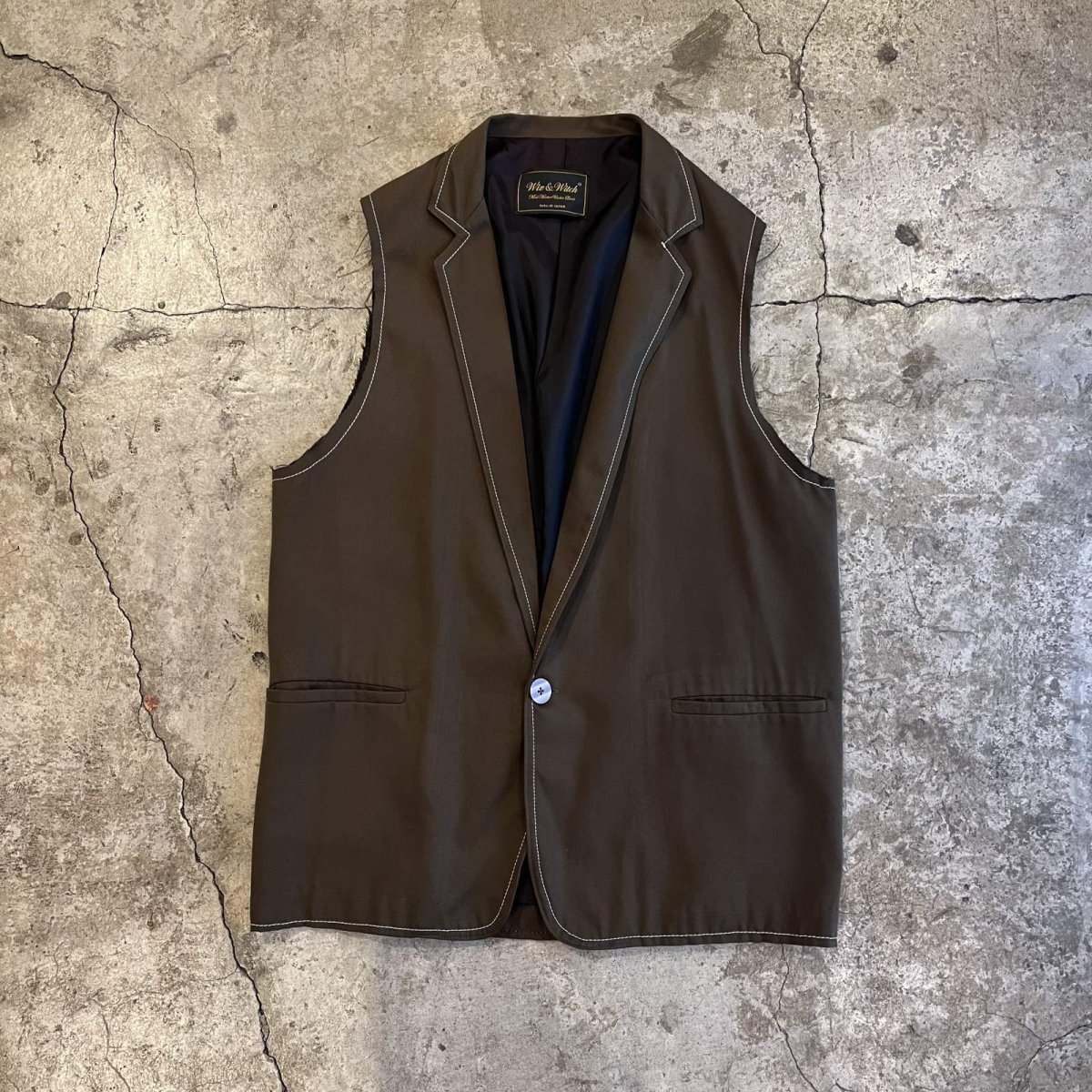 画像1: 【Wiz&Witch】"OUT STITCH" SINGLE TAYLOR VEST / OS (1)