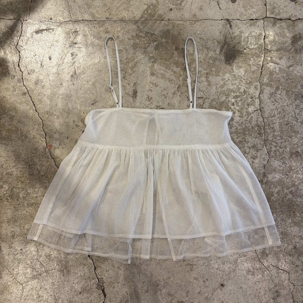 画像2: FRONT RIBBON DESIGN TULLE CAMISOLE / Ladies M (2)