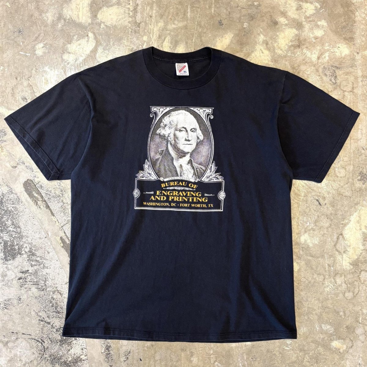 画像1: 90's "GEORGE WASHINGTON" FACE PRINTED S/S TEE / Mens XL / MADE IN USA (1)
