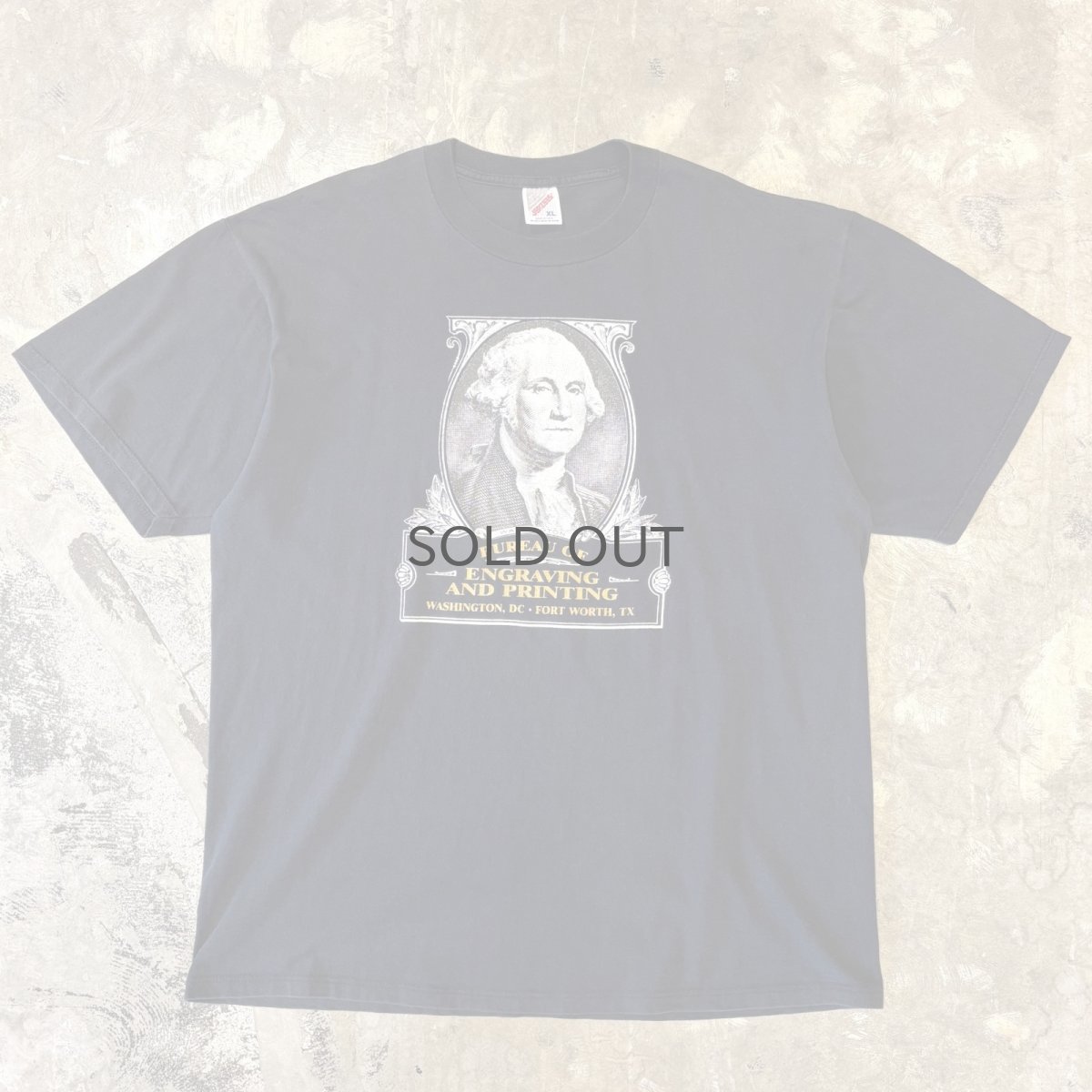 画像1: 90's "GEORGE WASHINGTON" FACE PRINTED S/S TEE / Mens XL / MADE IN USA (1)