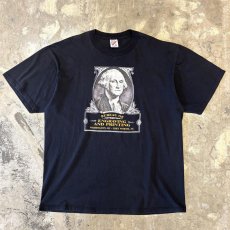 画像1: 90's "GEORGE WASHINGTON" FACE PRINTED S/S TEE / Mens XL / MADE IN USA (1)
