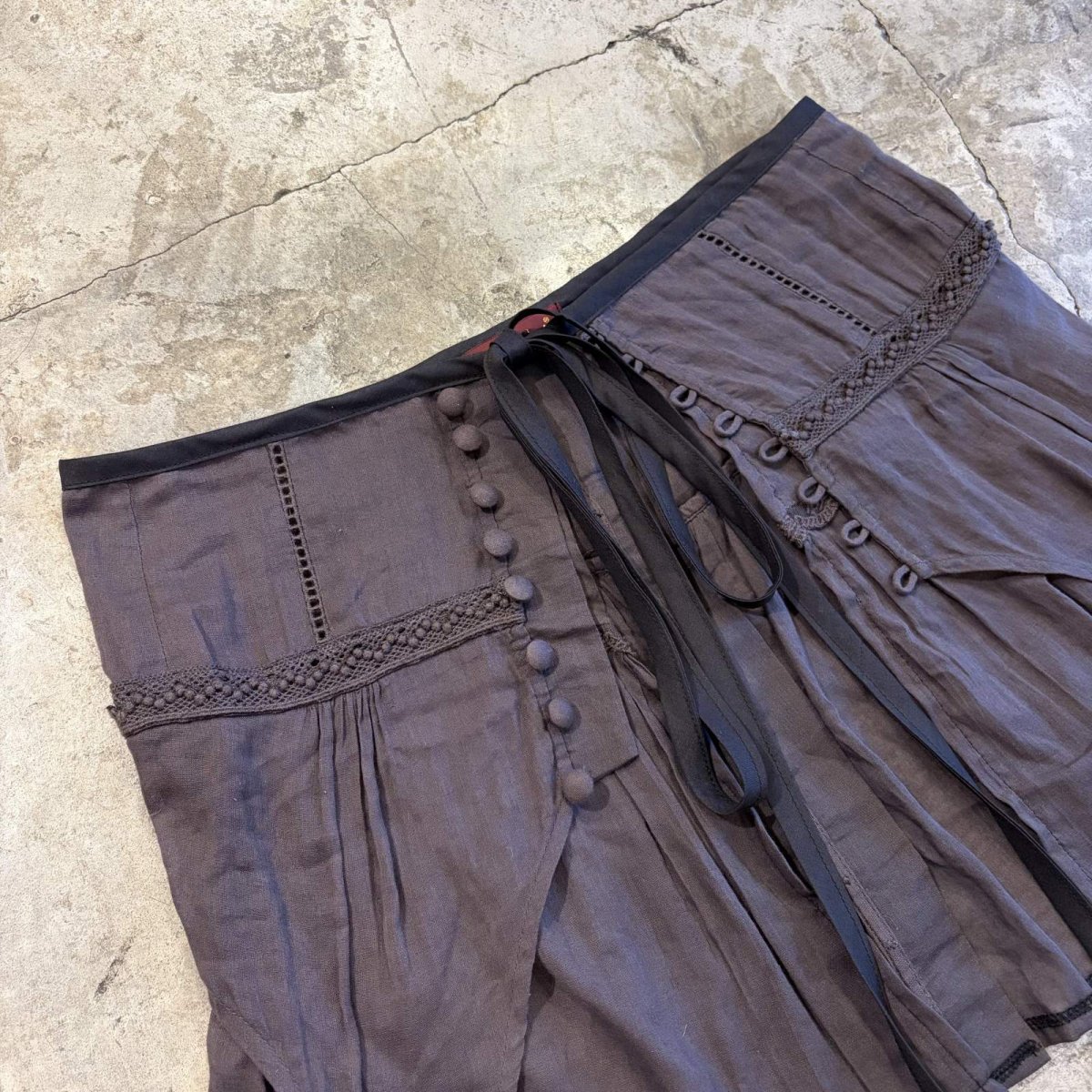 画像3: 【Wiz&Witch】"UNITED" MIX WRAP SKIRT / FREE (3)