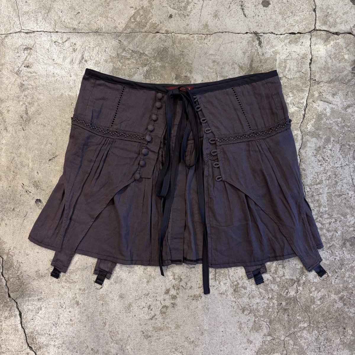 画像1: 【Wiz&Witch】"UNITED" MIX WRAP SKIRT / FREE (1)