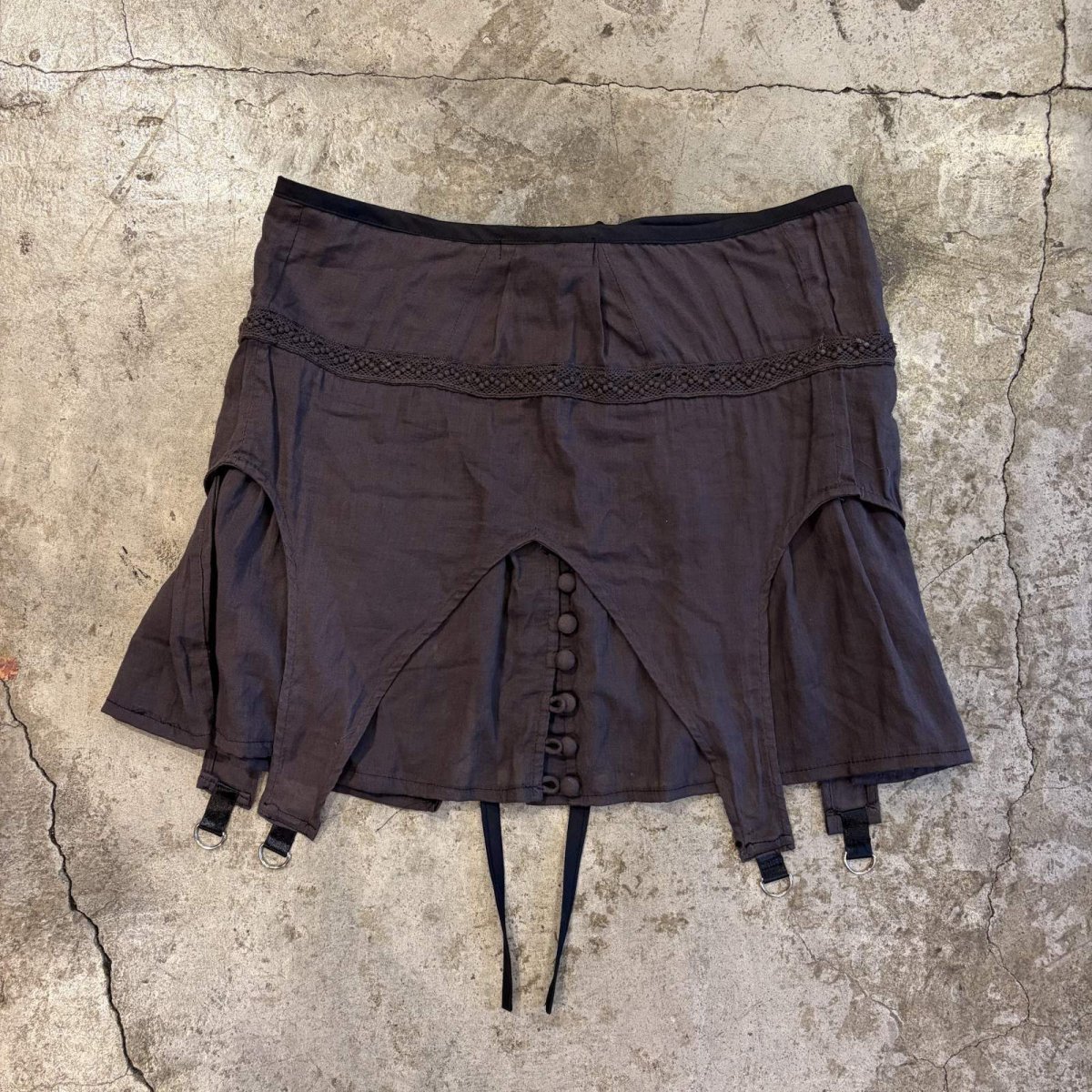 画像2: 【Wiz&Witch】"UNITED" MIX WRAP SKIRT / FREE (2)