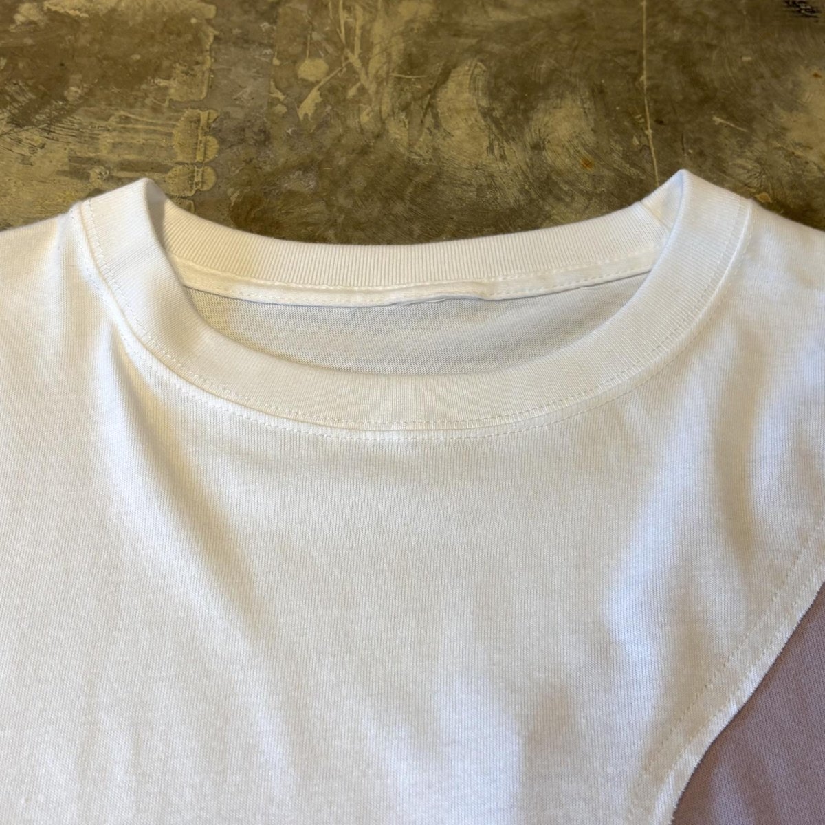 画像10: BICOLOR FACE SHAPE SWITCHED S/S TEE / Mens XL (10)