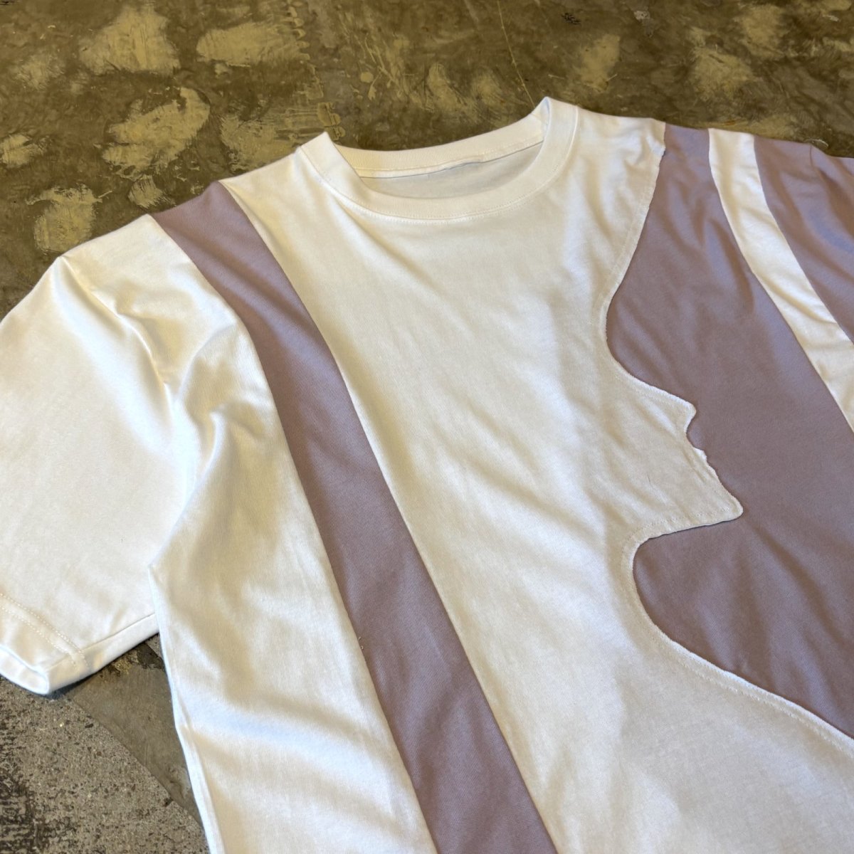画像3: BICOLOR FACE SHAPE SWITCHED S/S TEE / Mens XL (3)