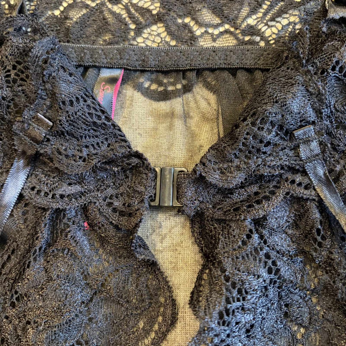 画像7: 2WAY LACE FRONT HOOK RIBBON DESIGN LINGERIE  / Ladies M (7)
