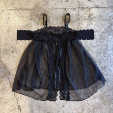 画像1: 2WAY LACE FRONT HOOK RIBBON DESIGN LINGERIE  / Ladies M (1)