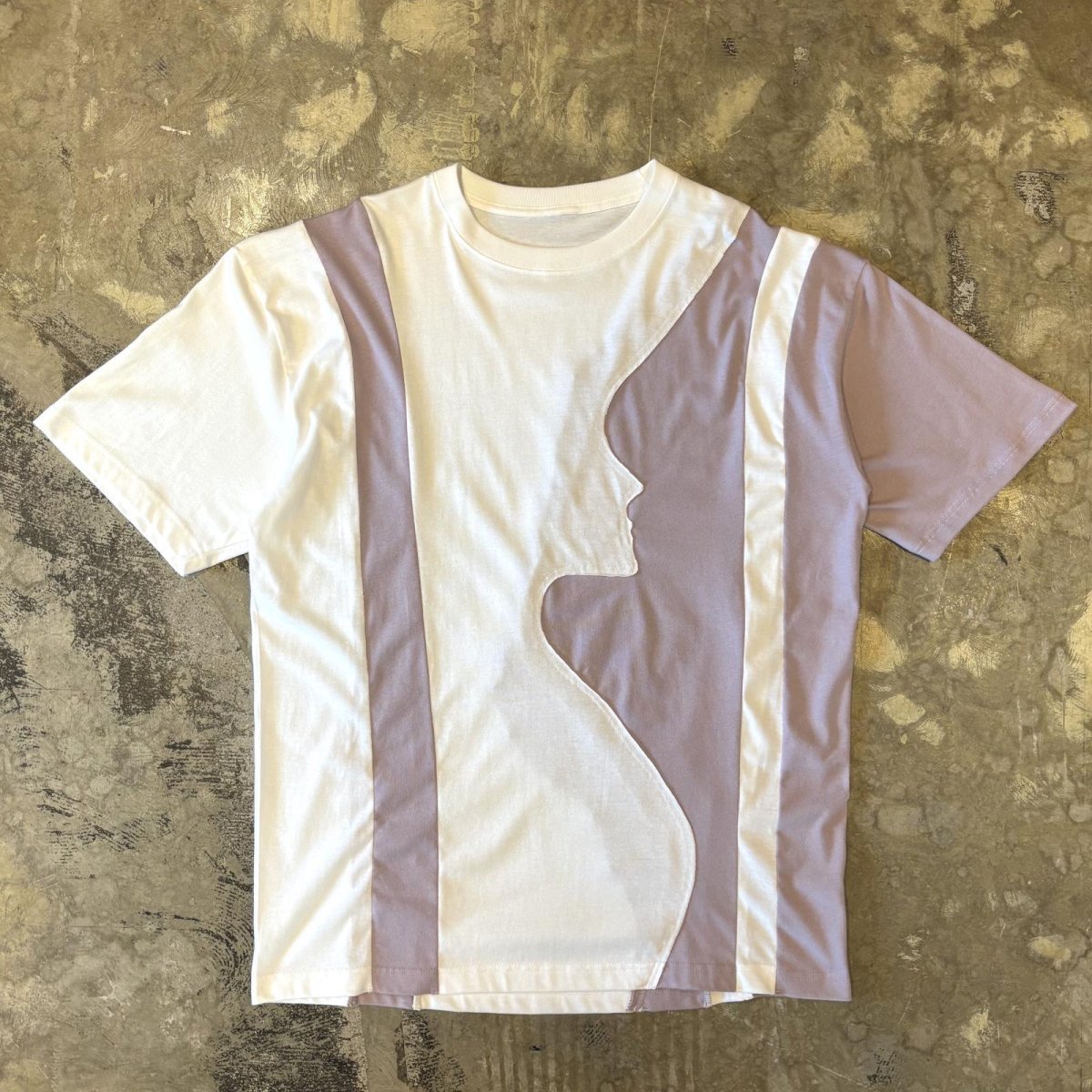 画像1: BICOLOR FACE SHAPE SWITCHED S/S TEE / Mens XL (1)