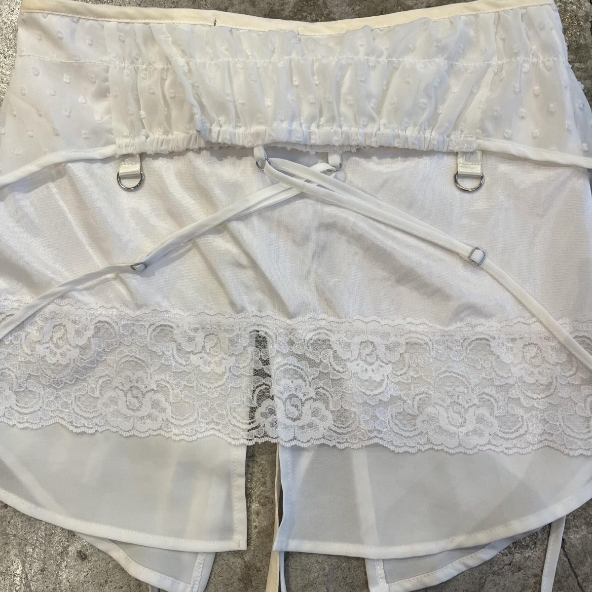 画像7: 【Wiz&Witch】"UNITED" MIX LACE WRAP SKIRT / FREE (7)