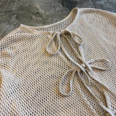 画像3: 3 RIBBON DESIGN MESH SHORT L/S CARDIGAN  / Ladies M (3)