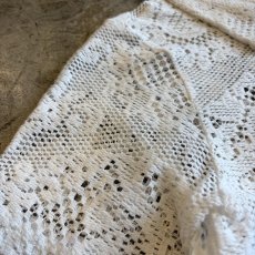 画像6: ALL OVER FLOWER PATTERN CROCHET DESIGN SHORT S/S SHIRT / Ladies M (6)