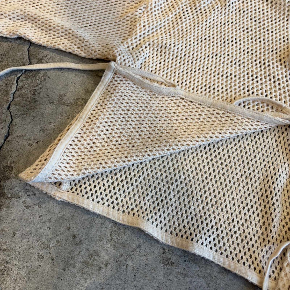 画像6: 3 RIBBON DESIGN MESH SHORT L/S CARDIGAN  / Ladies M (6)
