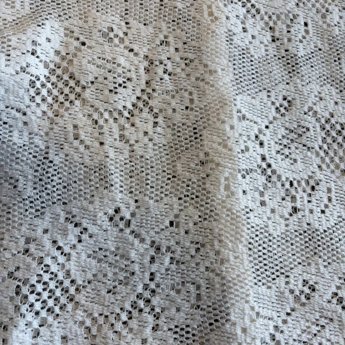 画像8: ALL OVER FLOWER PATTERN CROCHET DESIGN SHORT S/S SHIRT / Ladies M (8)