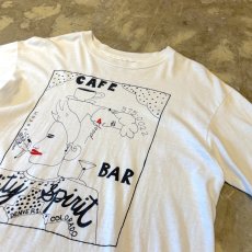画像4: 80~90's CAEFE ART DRONT PRINTED S/S TEE / Mens L / MADE IN USA (4)