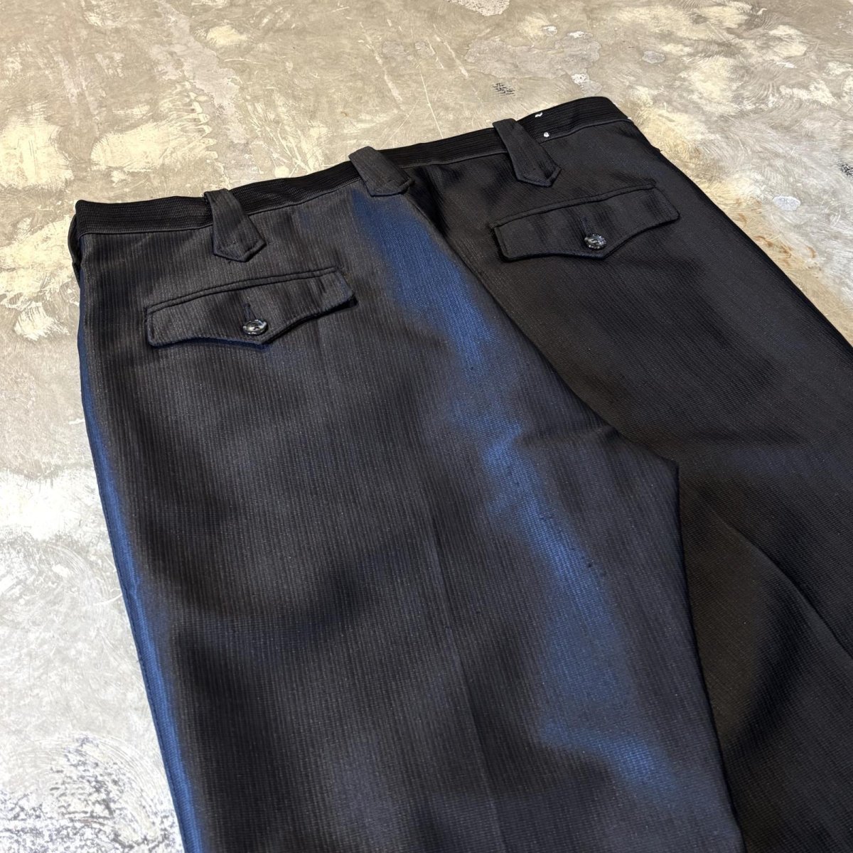 画像9: BLACK COLOR STRAIGHT SILHOUETTE WESTERN SLACKS / W33 / MADE IN USA (9)