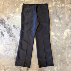 画像2: BLACK COLOR STRAIGHT SILHOUETTE WESTERN SLACKS / W33 / MADE IN USA (2)