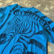 画像4: OLD BOTH SIDE ZEBRA BIG PRINTED S/S TEE / Mens XL (4)