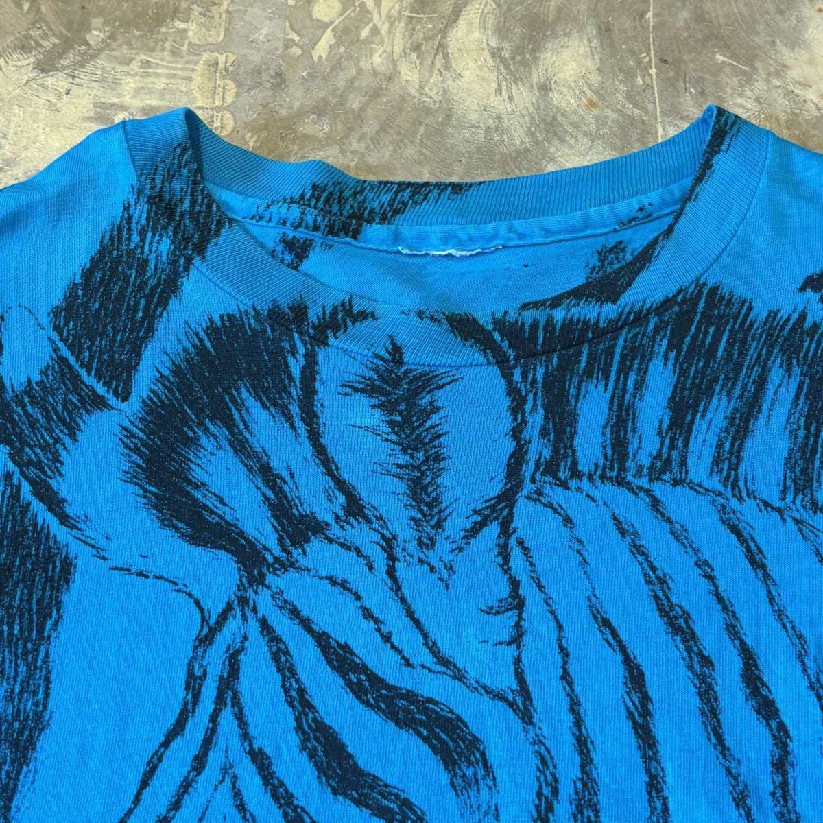 画像10: OLD BOTH SIDE ZEBRA BIG PRINTED S/S TEE / Mens XL (10)