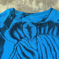 画像10: OLD BOTH SIDE ZEBRA BIG PRINTED S/S TEE / Mens XL (10)