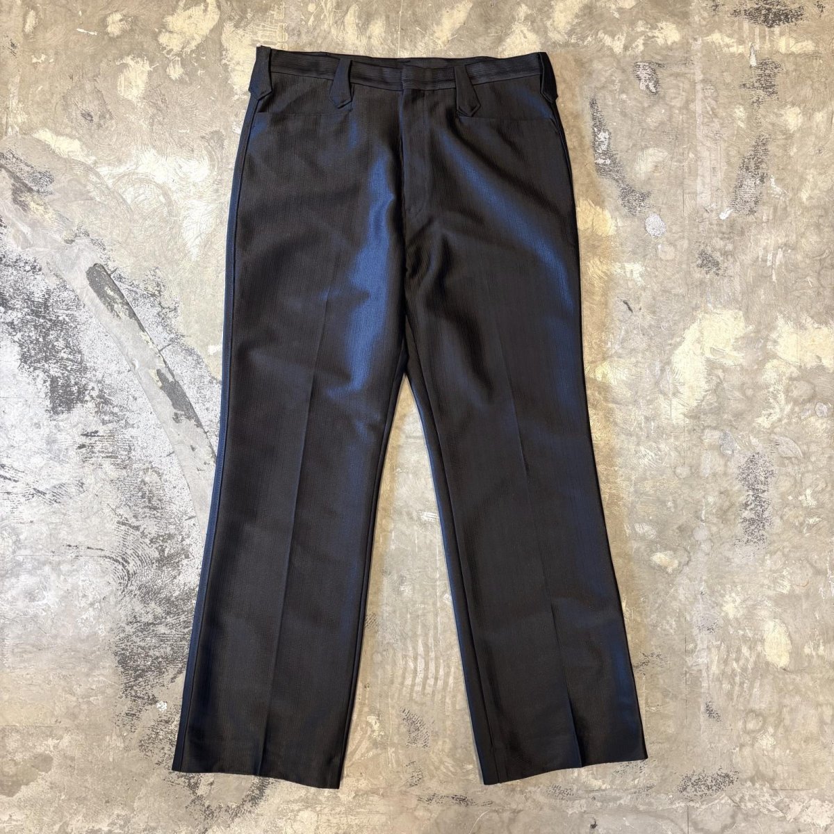 画像1: BLACK COLOR STRAIGHT SILHOUETTE WESTERN SLACKS / W33 / MADE IN USA (1)