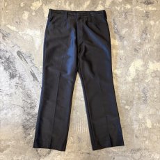 画像1: BLACK COLOR STRAIGHT SILHOUETTE WESTERN SLACKS / W33 / MADE IN USA (1)