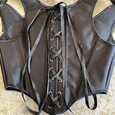 画像9: BACK LONG RIBBON LACE UP DESIGN CORSET / Ladies S~FREE(M) (9)