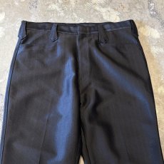 画像10: BLACK COLOR STRAIGHT SILHOUETTE WESTERN SLACKS / W33 / MADE IN USA (10)
