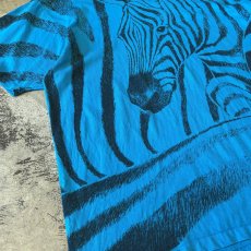 画像5: OLD BOTH SIDE ZEBRA BIG PRINTED S/S TEE / Mens XL (5)