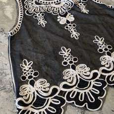 画像5: MONOCHROME LINE ART SHEER VEST / Mens S~M (5)