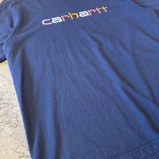 画像5: 【CARHARTT】LOGO EMBROIDERY NAVY S/S TEE / Mens L (5)