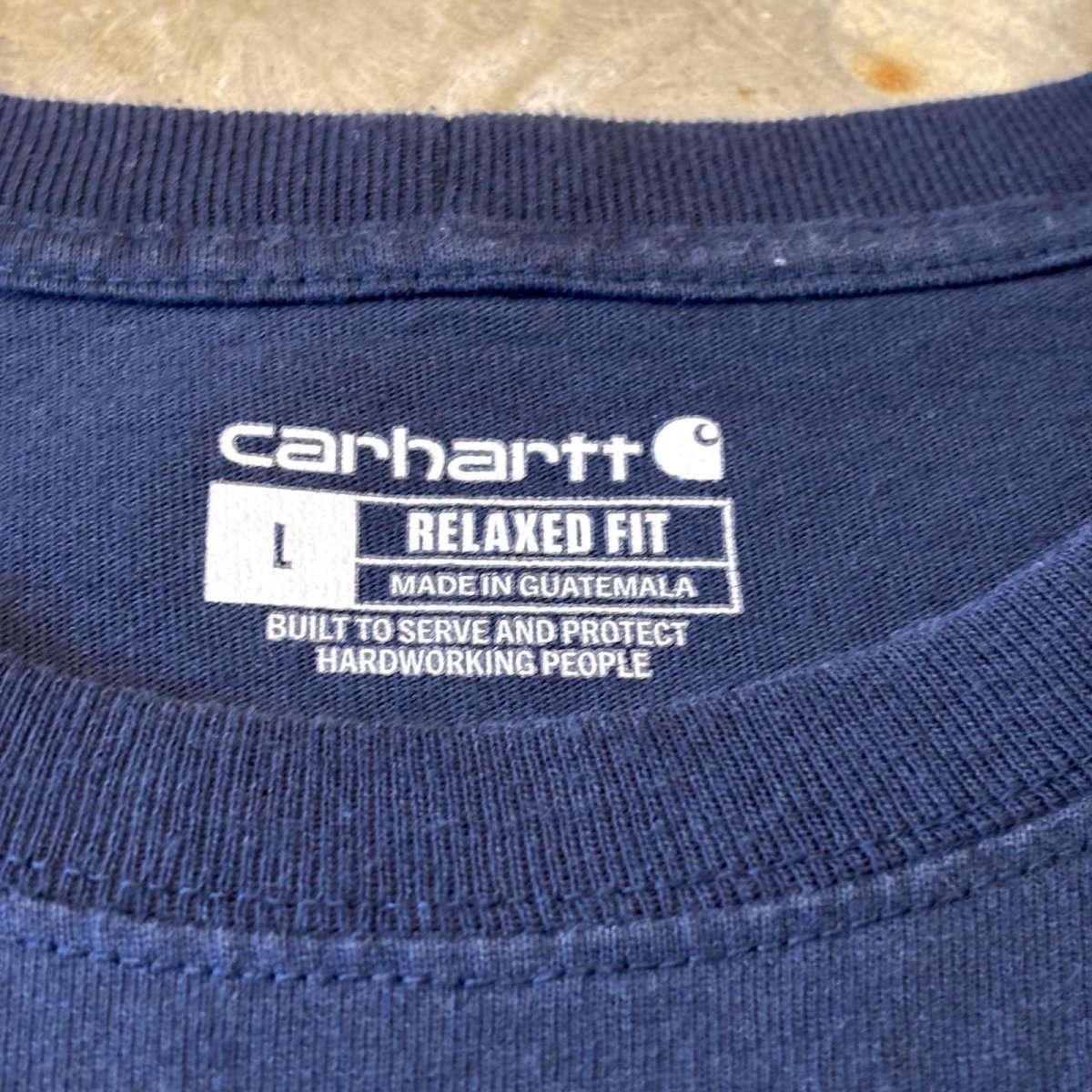 画像10: 【CARHARTT】LOGO EMBROIDERY NAVY S/S TEE / Mens L (10)